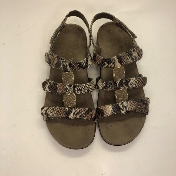 Vionic Amber Snake Skin Slingback adjustable Sandals Size 7 - Picture 2 of 10